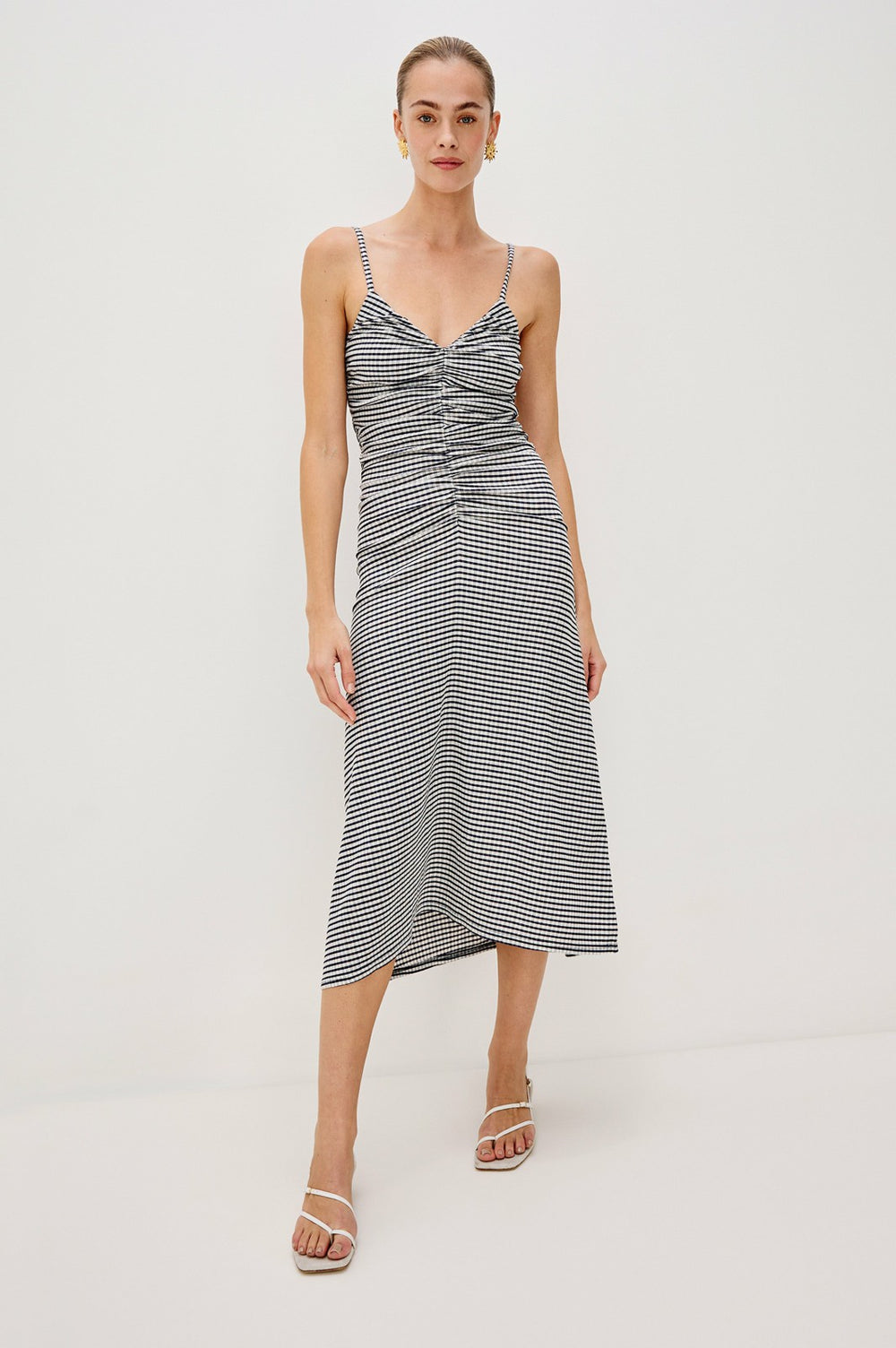 MARI DRESS - NAVY GINGHAM| Rails on sale