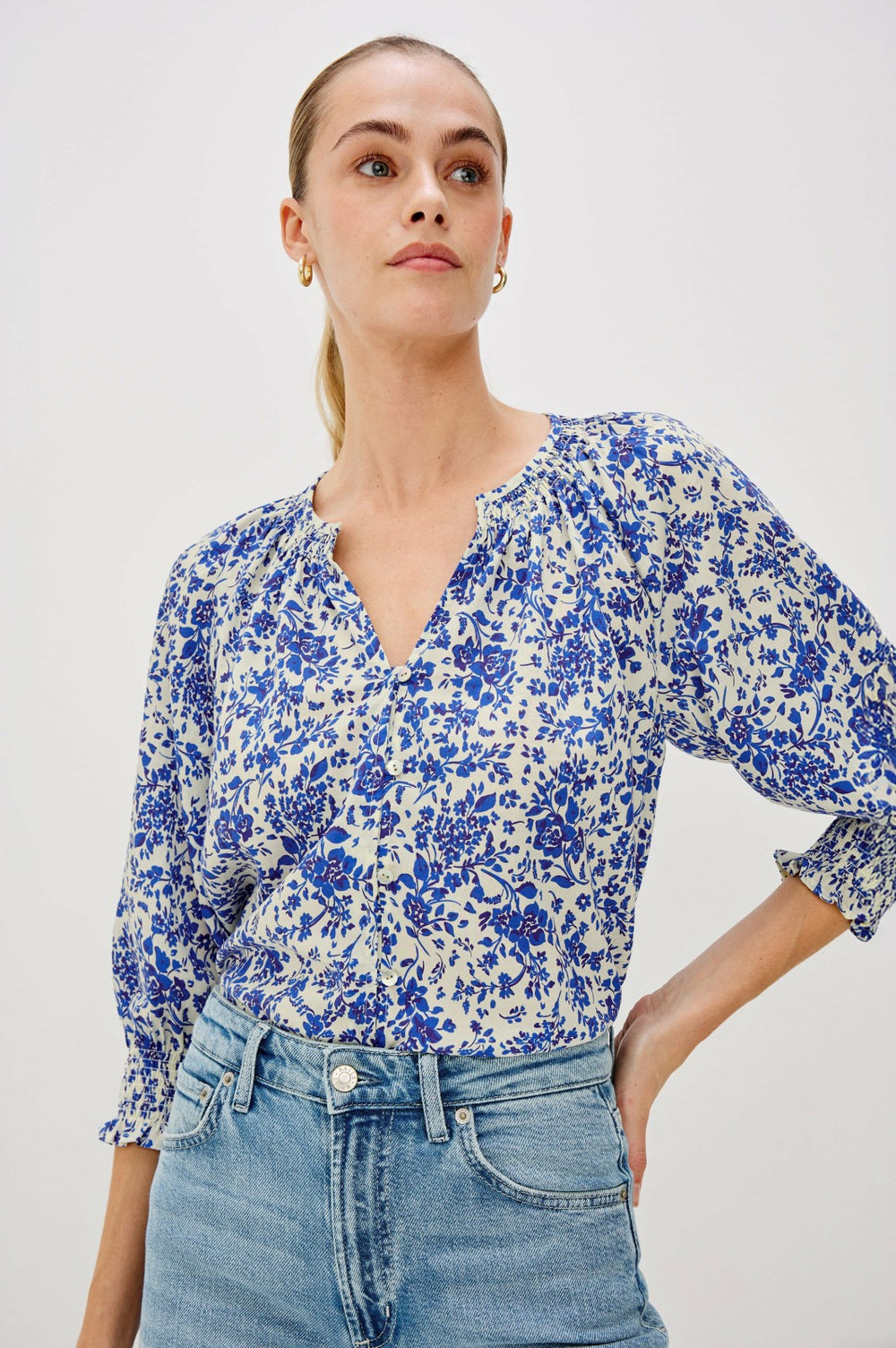 MARIAH TOP - BLUE MARGUERITE| Rails near me