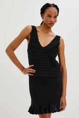 MATILDE TOP - BLACK CROCHET| Rails discount