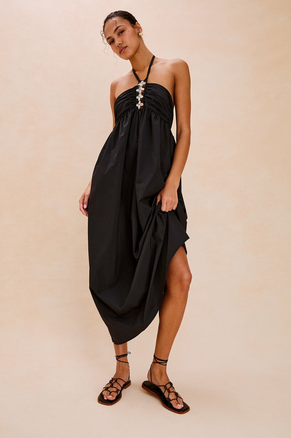 PALAZZO DRESS - BLACK| Rails discount