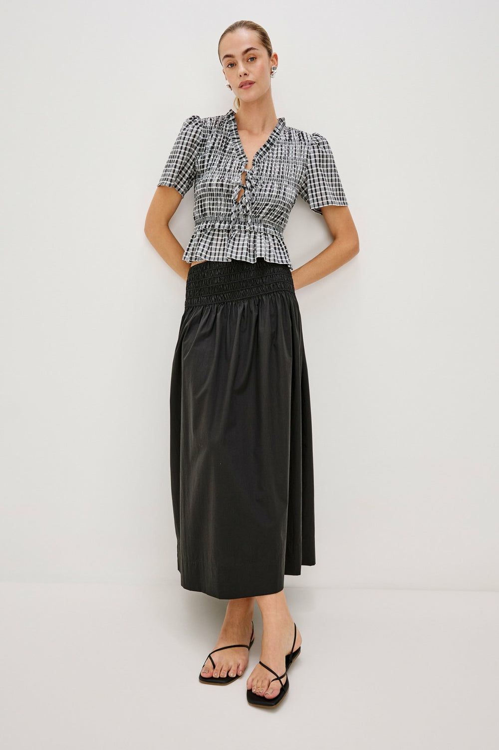 PORTIA TOP - ASH SEERSUCKER| Rails for sale