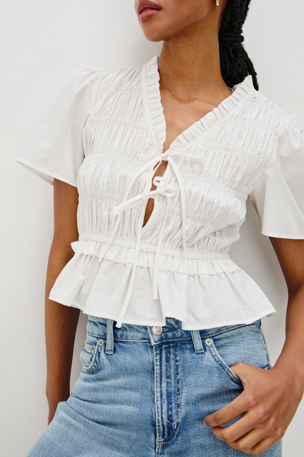 PORTIA TOP - WHITE| Rails online