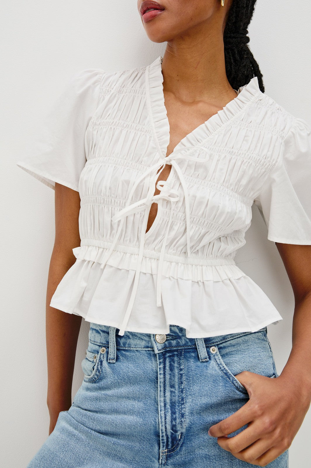 PORTIA TOP - WHITE| Rails online