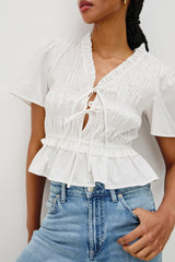 PORTIA TOP - WHITE| Rails online