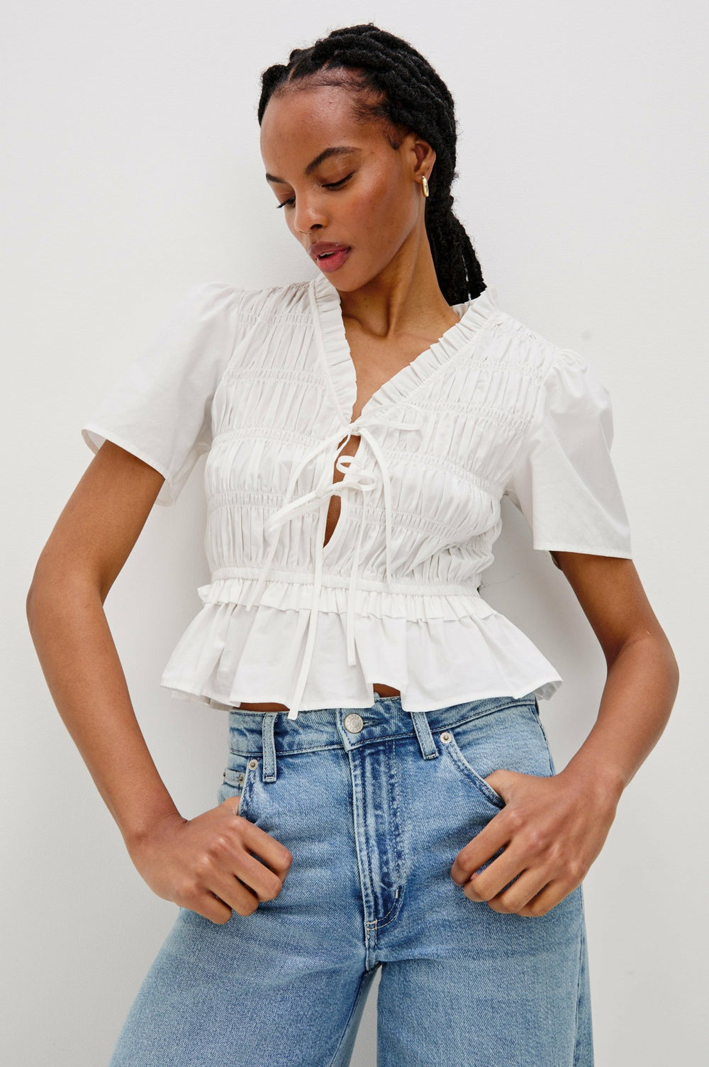 PORTIA TOP - WHITE| Rails online