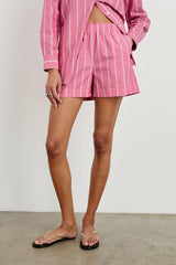 ROCKY SHORT - HIBISCUS WHITE STRIPE| Rails outlet