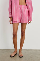 ROCKY SHORT - HIBISCUS WHITE STRIPE| Rails outlet