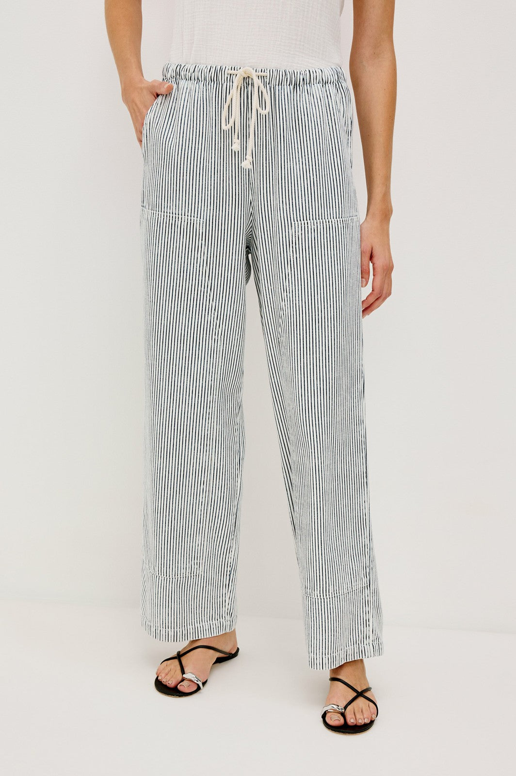 SANDERSON PANT - INDIGO RAILROAD STRIPE| Rails online