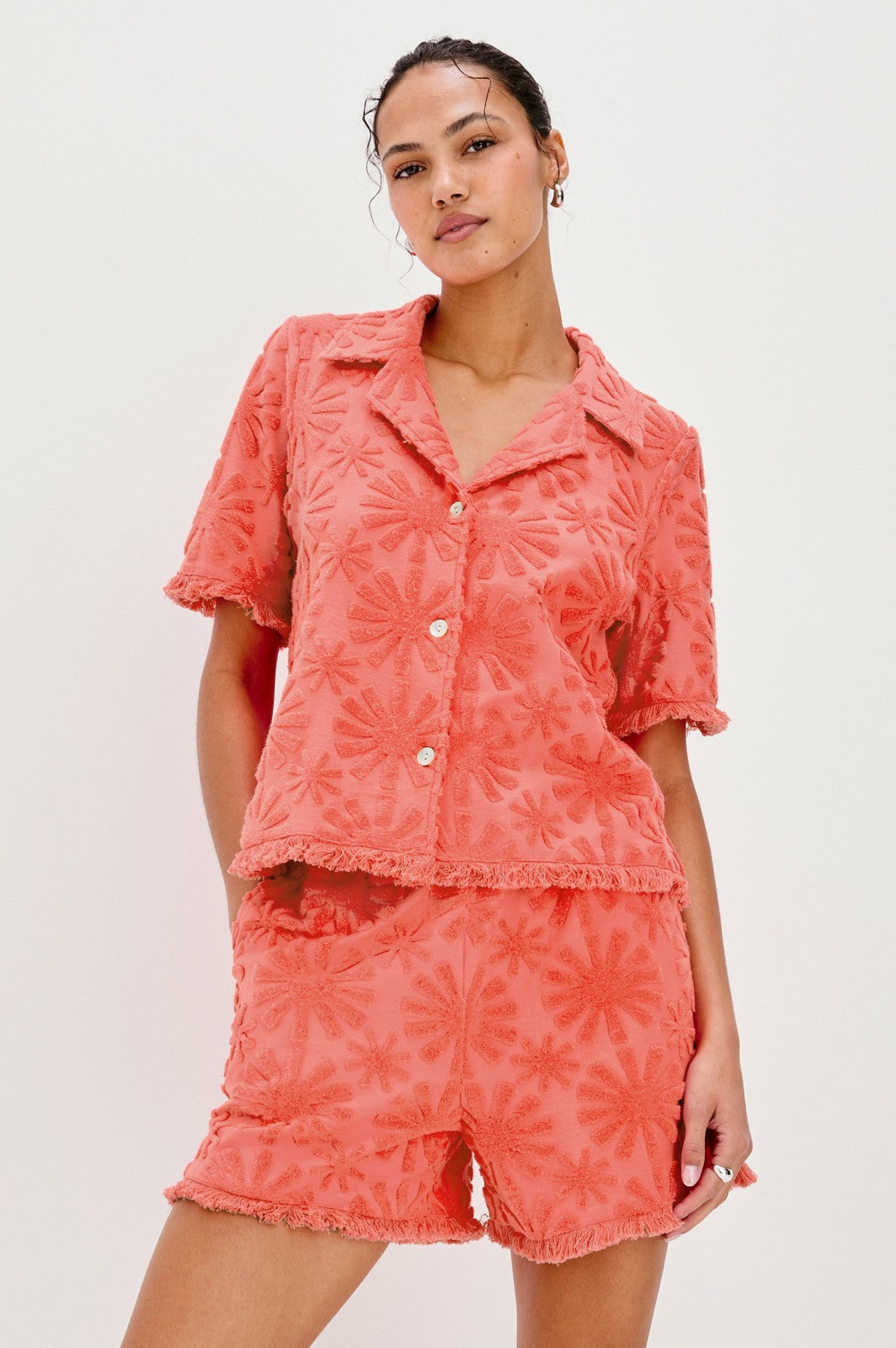 TIFF SHIRT - RED SUNBURST JACQUARD| Rails sale