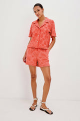 TIFF SHIRT - RED SUNBURST JACQUARD| Rails sale