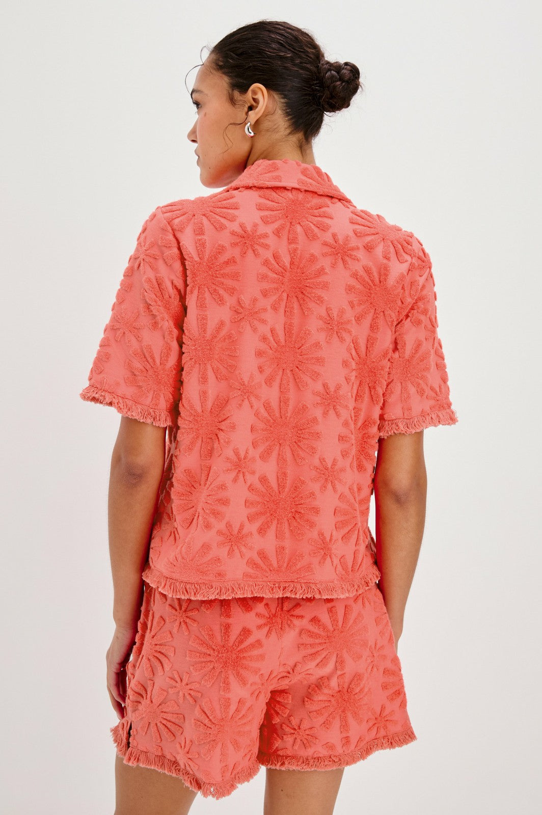 TIFF SHIRT - RED SUNBURST JACQUARD| Rails sale