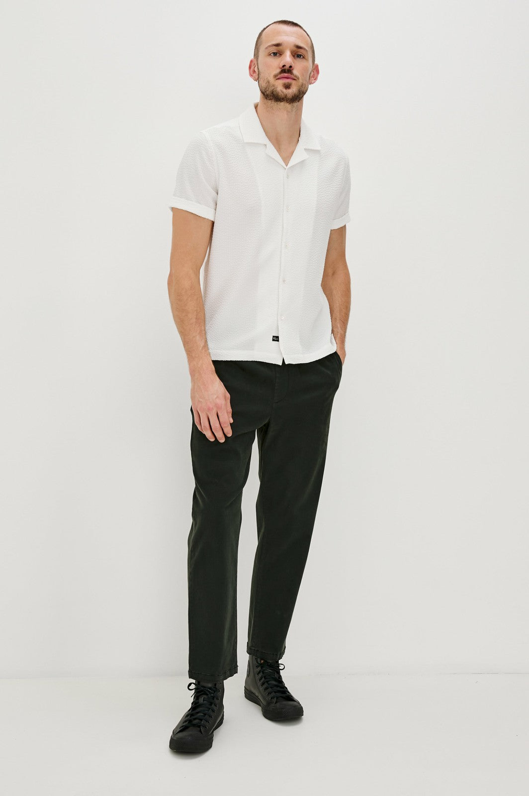 AMALFI SHIRT - WHITE SEERSUCKER| Rails discount
