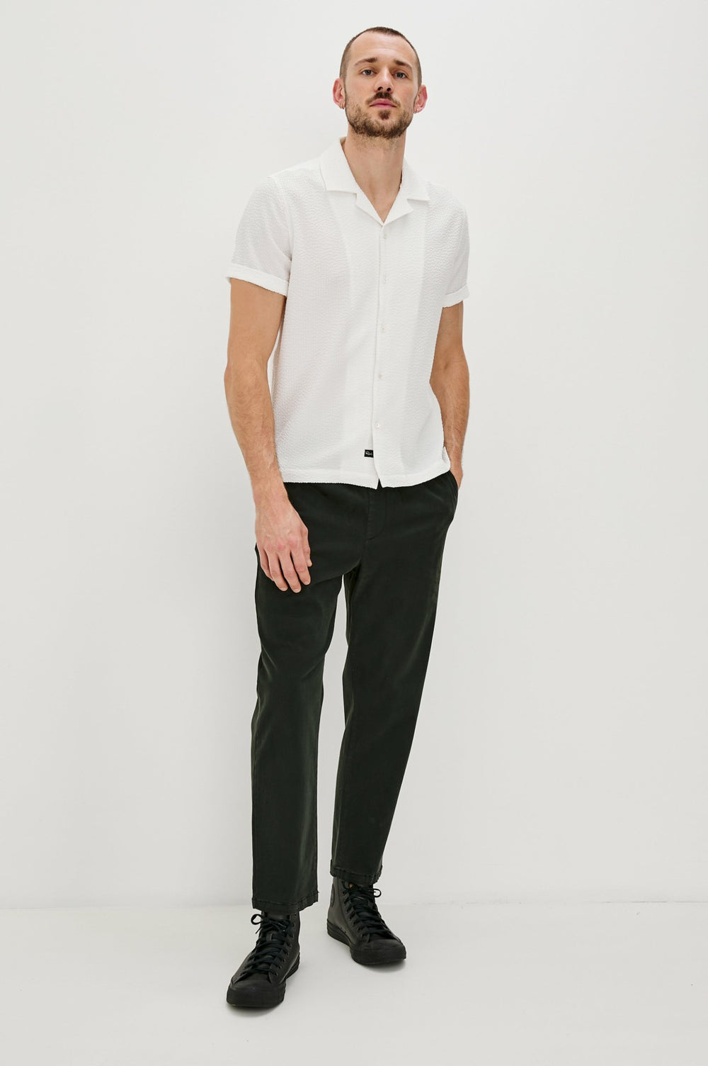 AMALFI SHIRT - WHITE SEERSUCKER| Rails discount