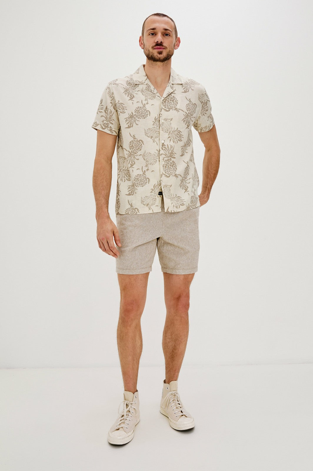 ATLAS SHIRT - PINEAPPLE BLOCK ECRU| Rails sale