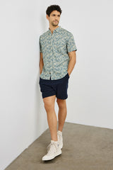 CARSON SHIRT - ECRU BANANA LEAF| Rails sale