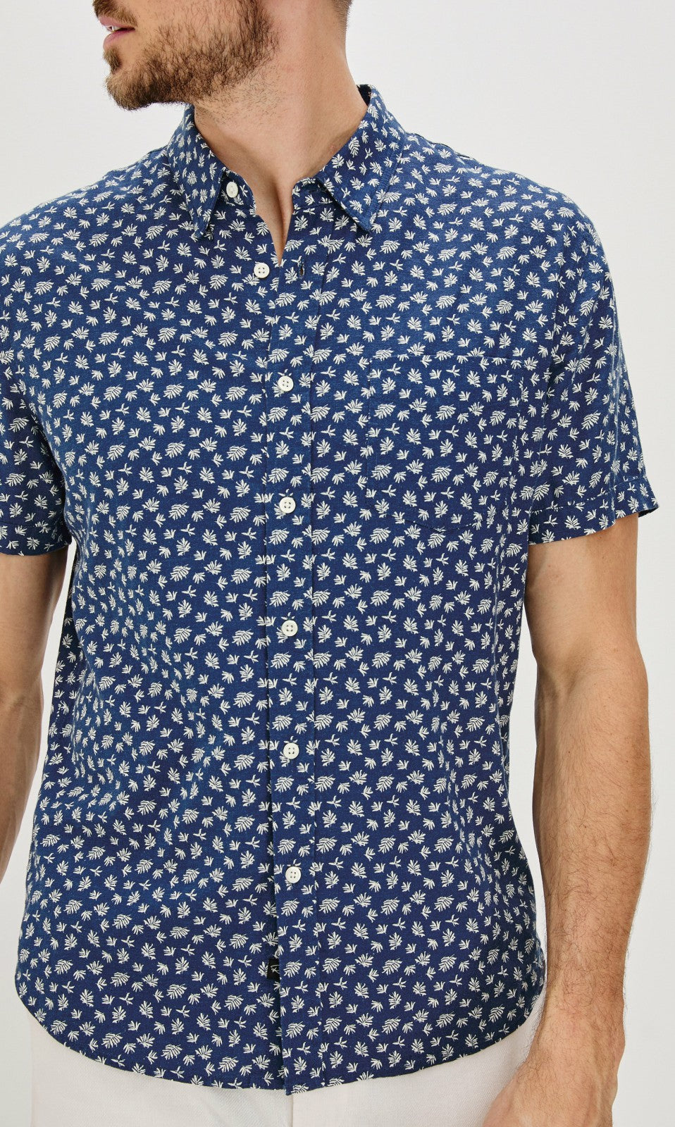 CARSON SHIRT - NERVOUS LEAF BLUE| Rails for sale