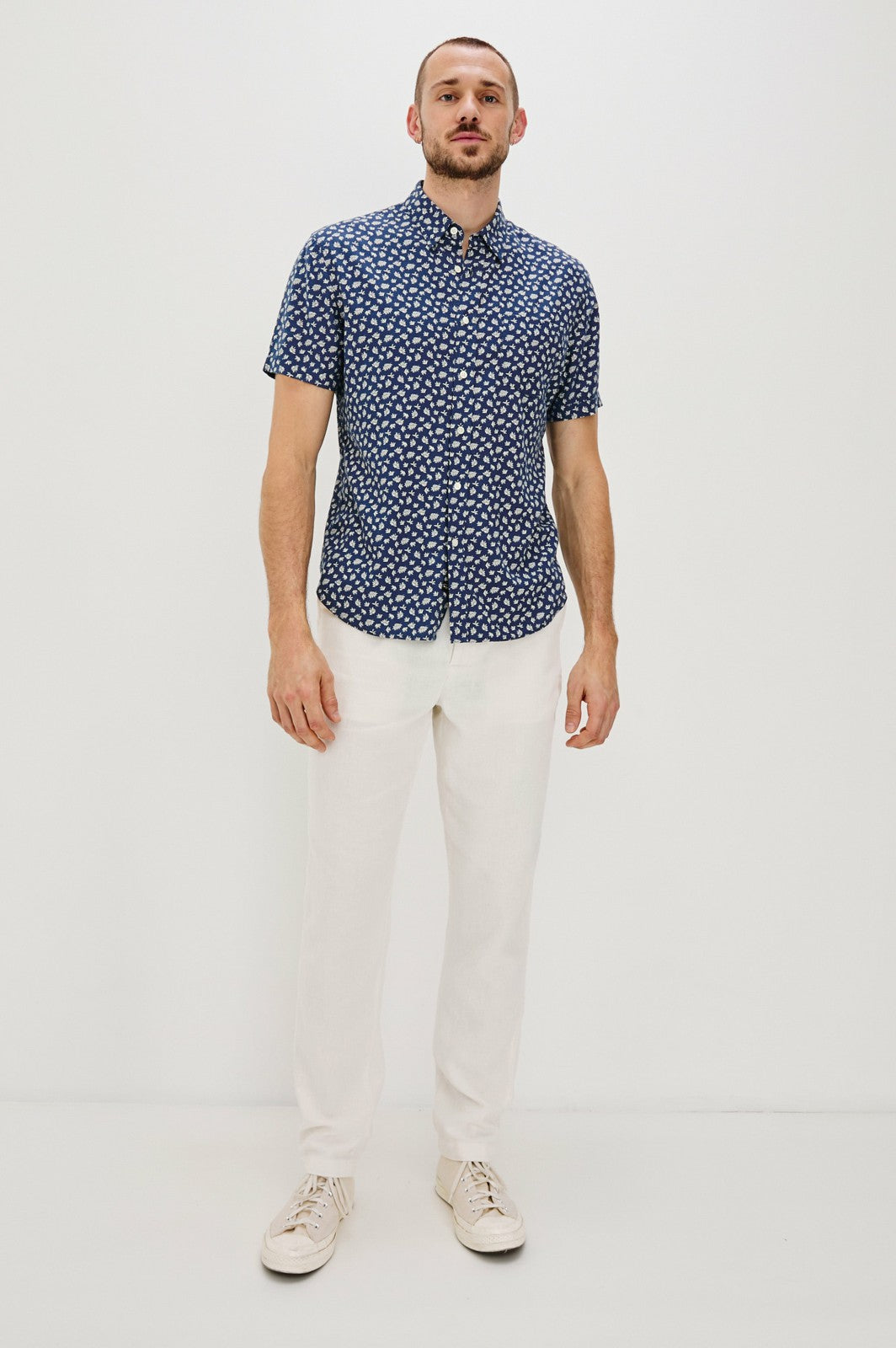 CARSON SHIRT - NERVOUS LEAF BLUE| Rails for sale
