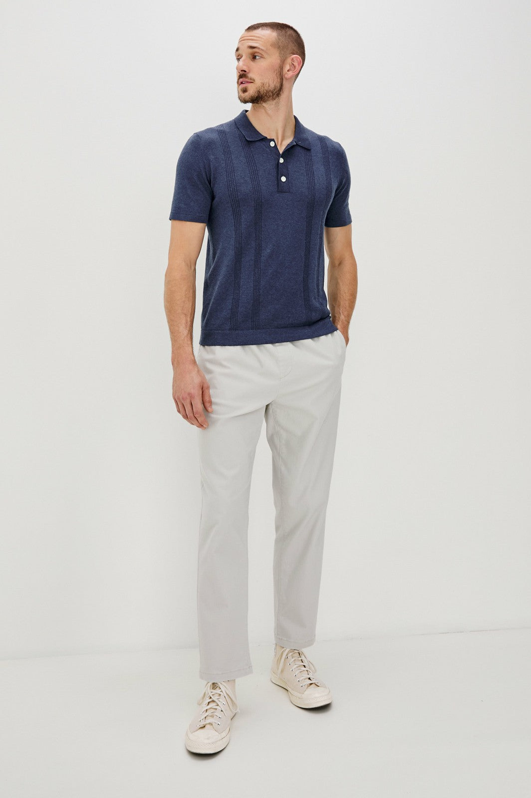 CILLIAN POLO SHIRT - INDIGO DENIM| Rails online