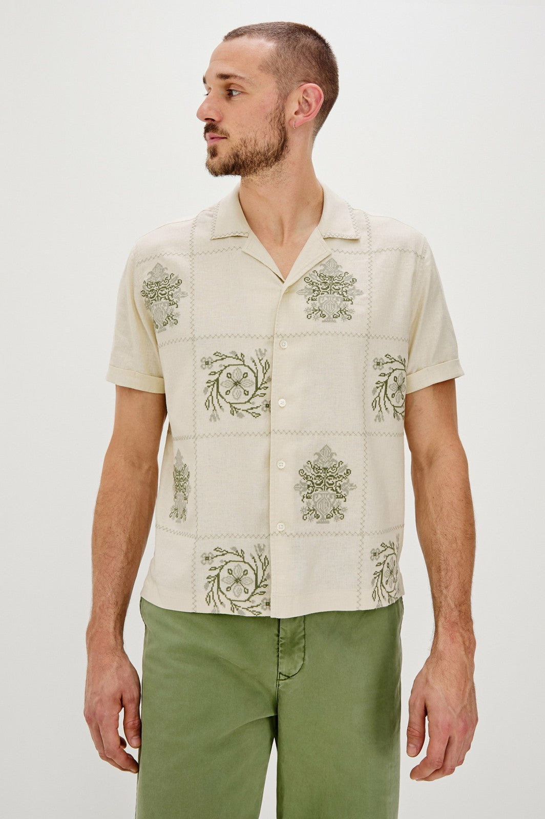 CLAIRO SHIRT - CREAM QUILT SQUARES| Rails for sale