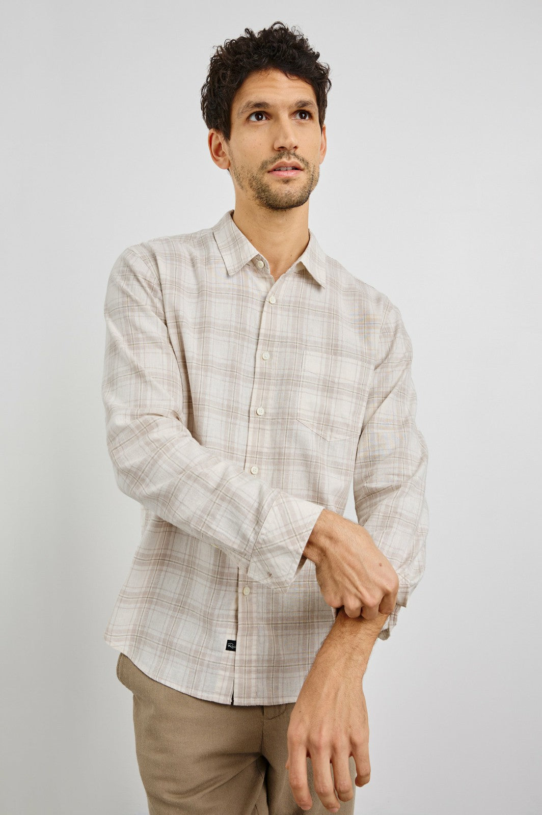 CLYDE SHIRT - SEA OAT WHITE| Rails sale