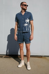 GIBSON SHIRT - NAVY WHITE PALM| Rails sale