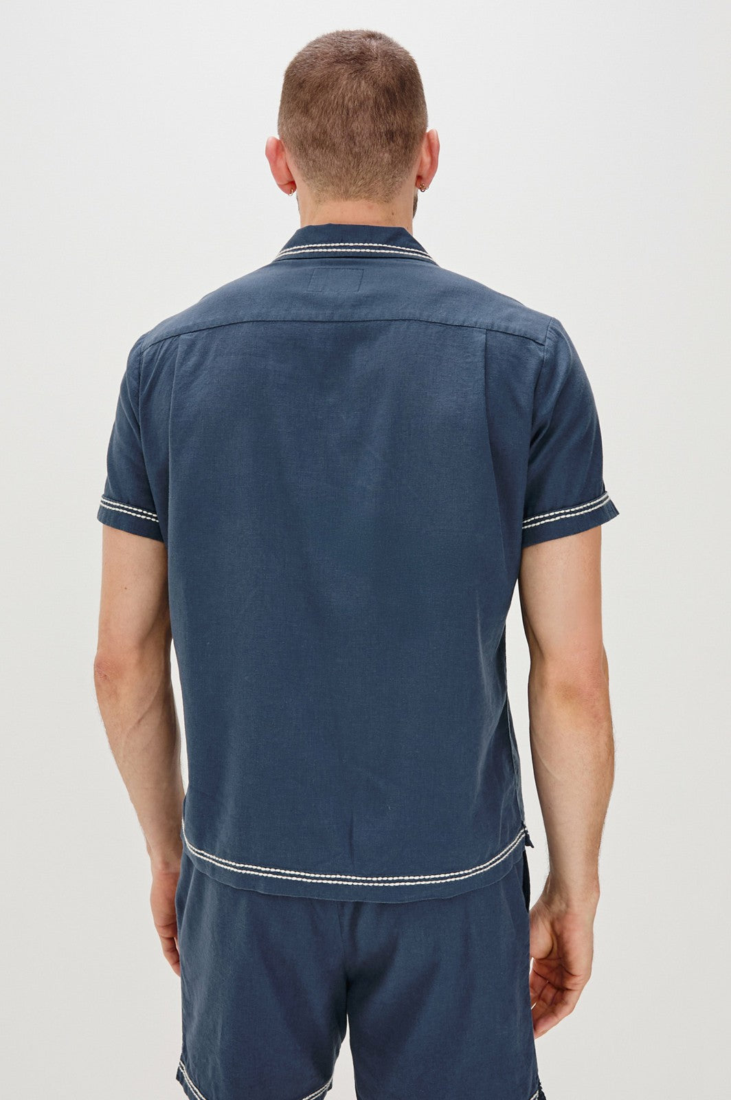 GIBSON SHIRT - NAVY WHITE PALM| Rails sale