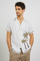 GIBSON SHIRT - WHITE BROWN PALM| Rails outlet
