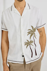 GIBSON SHIRT - WHITE BROWN PALM| Rails outlet