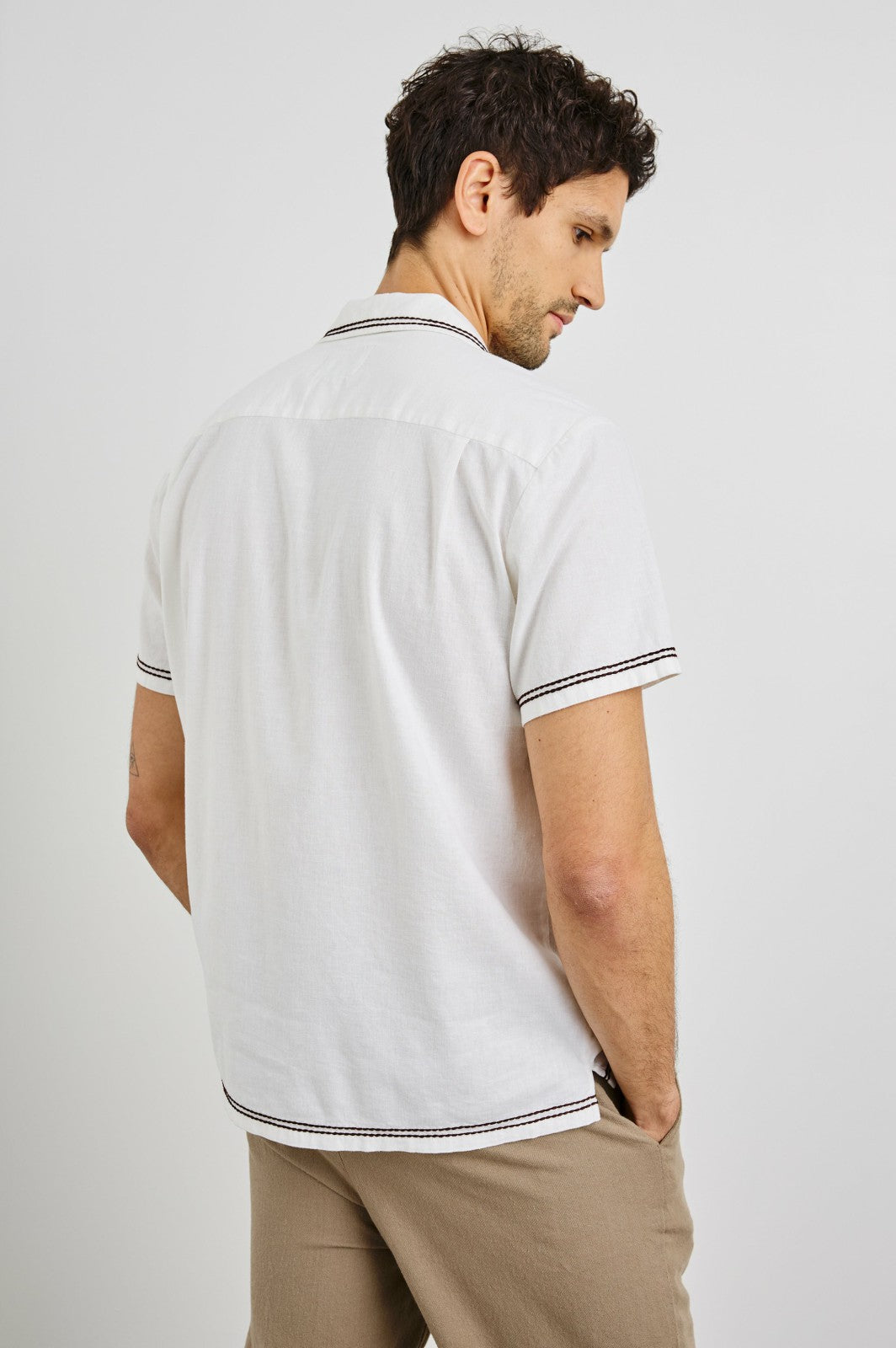 GIBSON SHIRT - WHITE BROWN PALM| Rails outlet