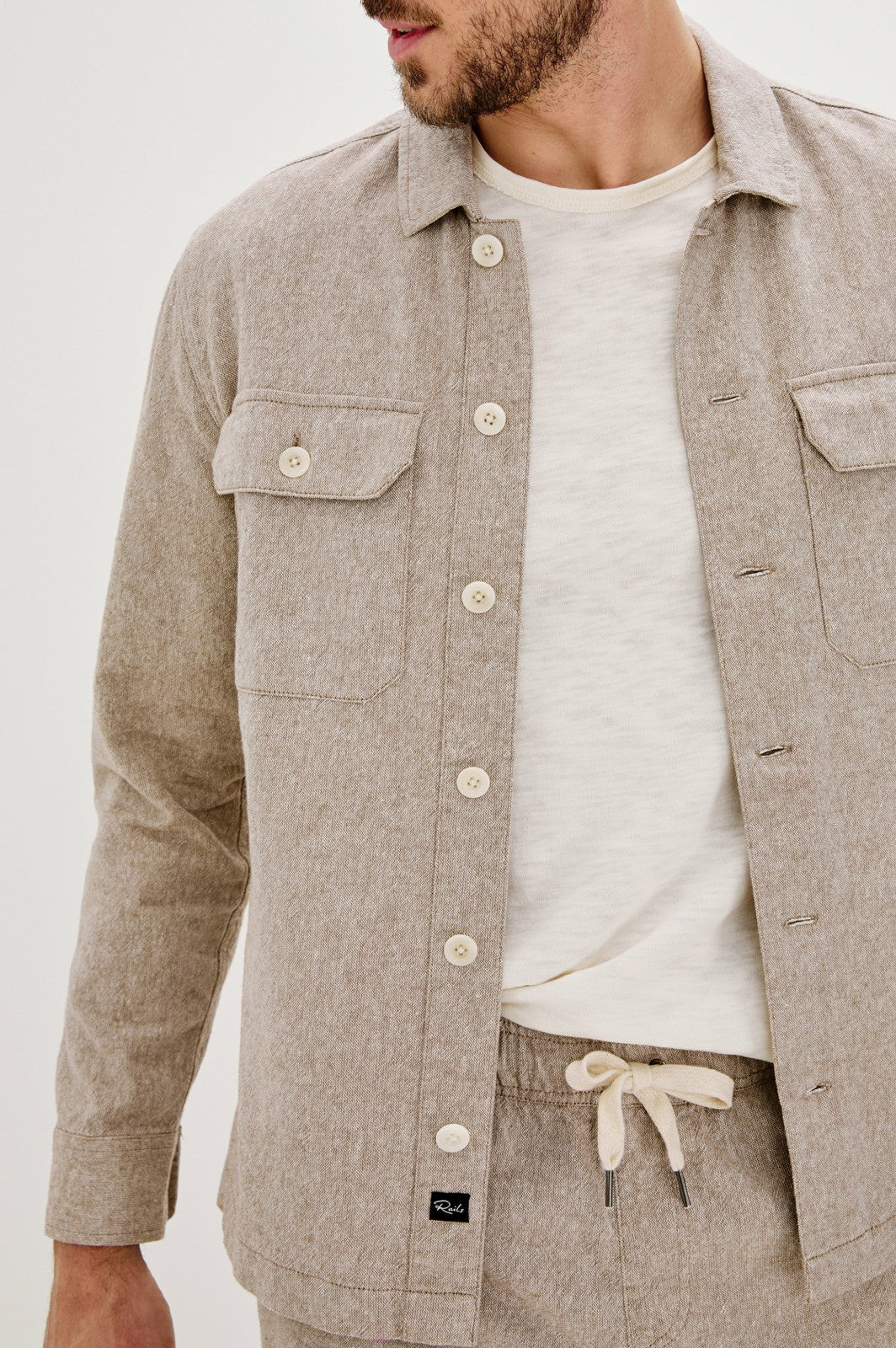HAYES SHIRT JACKET - BULGUR OAT| Rails near me