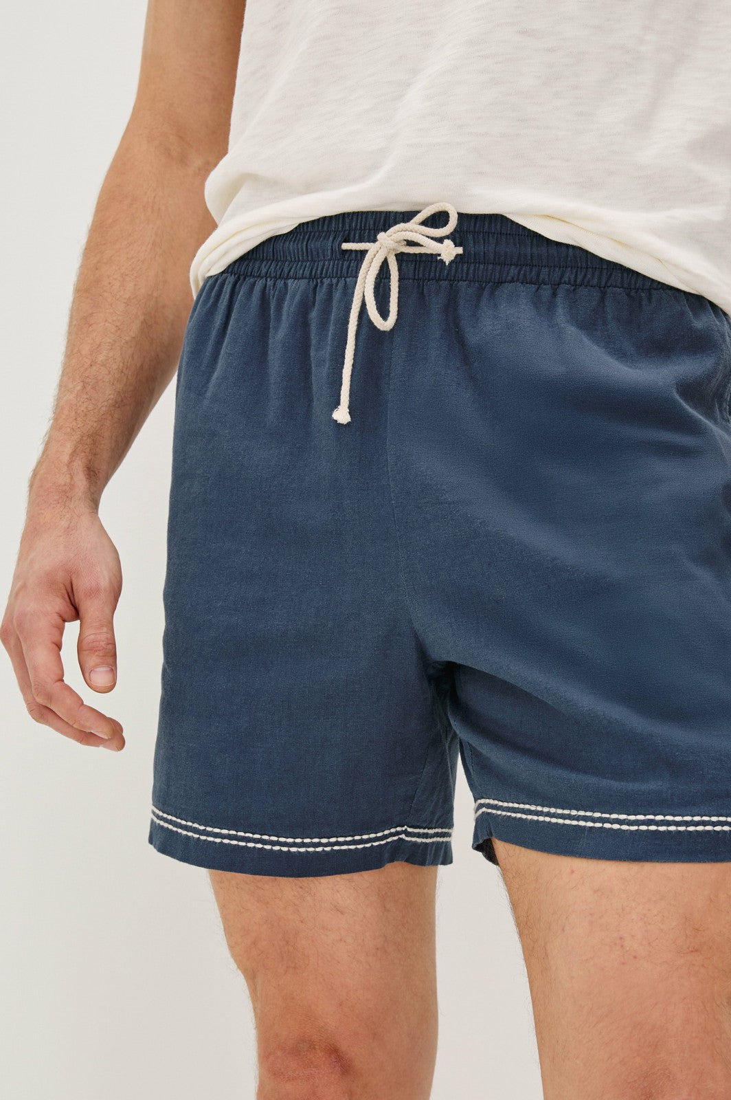 HUDSON SHORT - NAVY WHITE PALM| Rails online