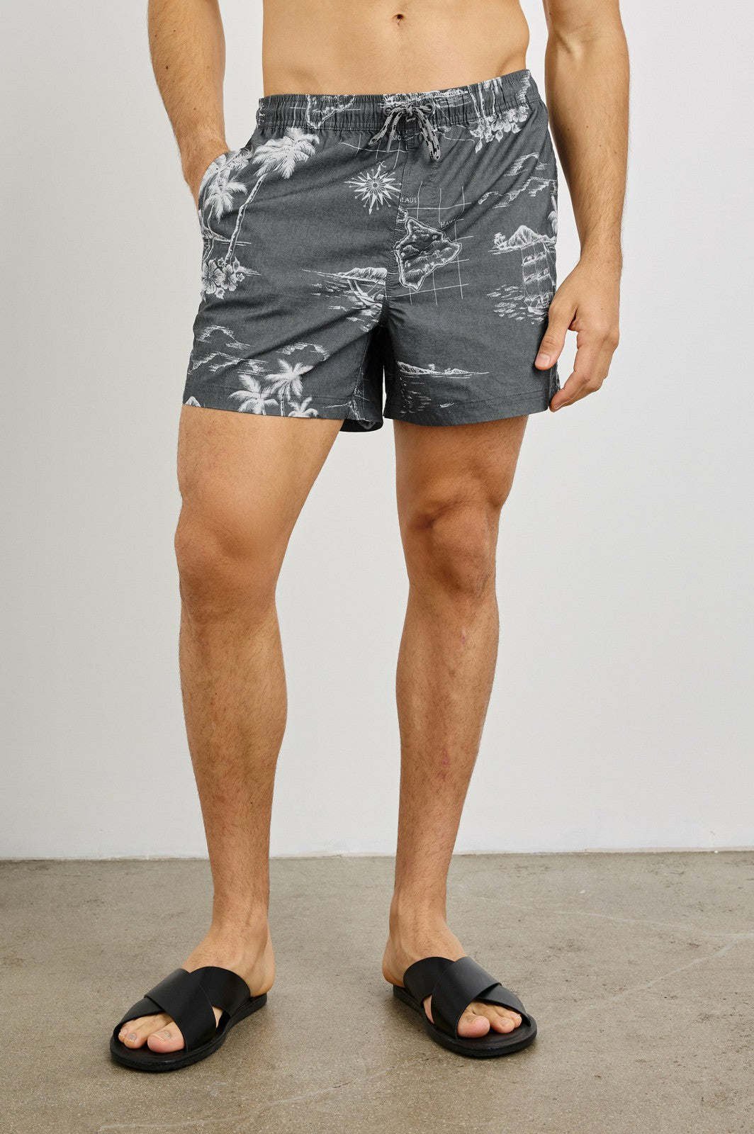LA BREA SWIM SHORT - PARADISE WASHED BLACK| Rails near me