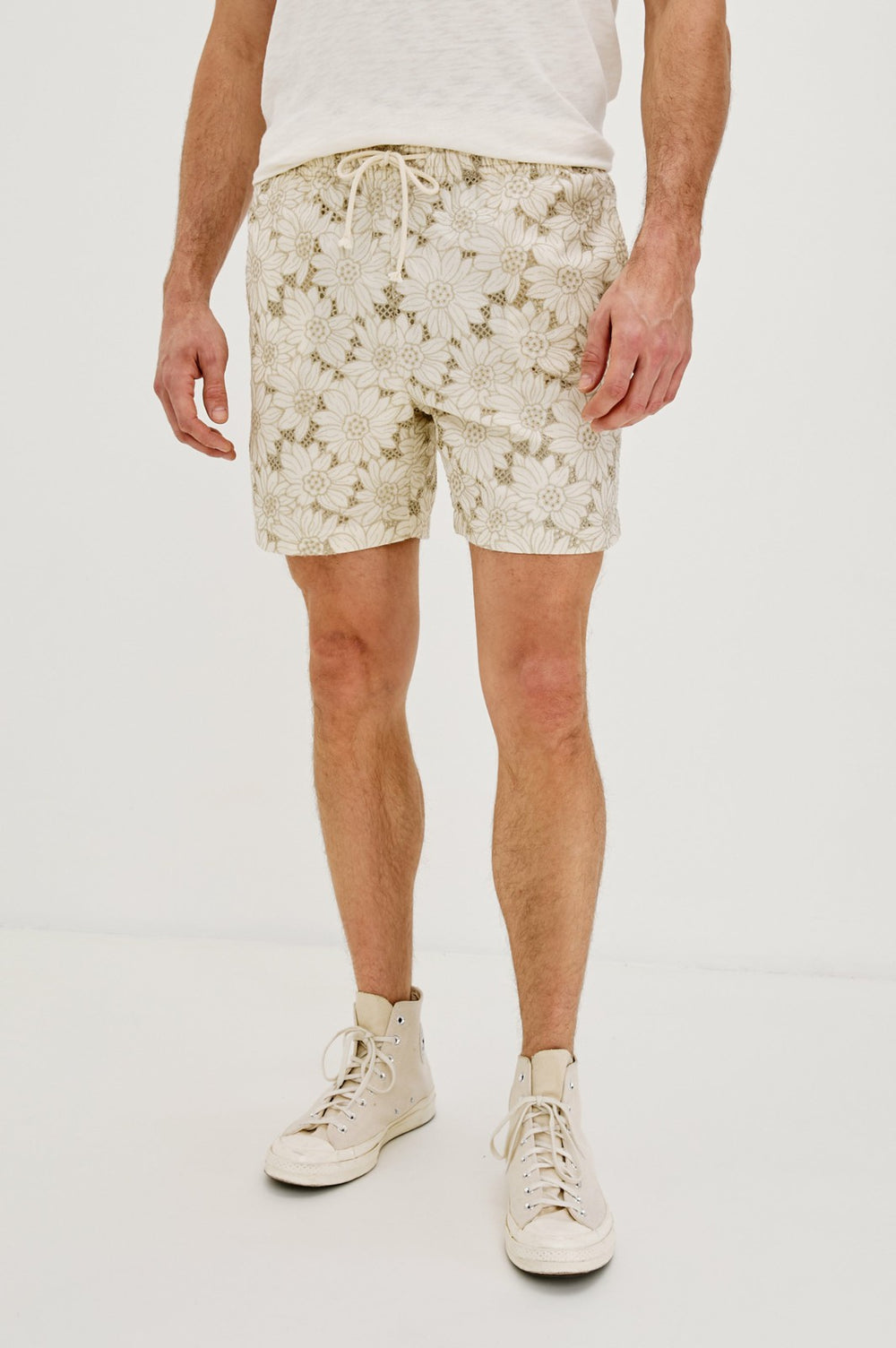 LOGAN SHORT - KHAKI WHITE SUNFLOWER| Rails discount