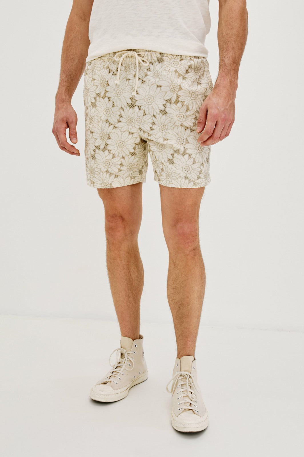 LOGAN SHORT - KHAKI WHITE SUNFLOWER| Rails discount