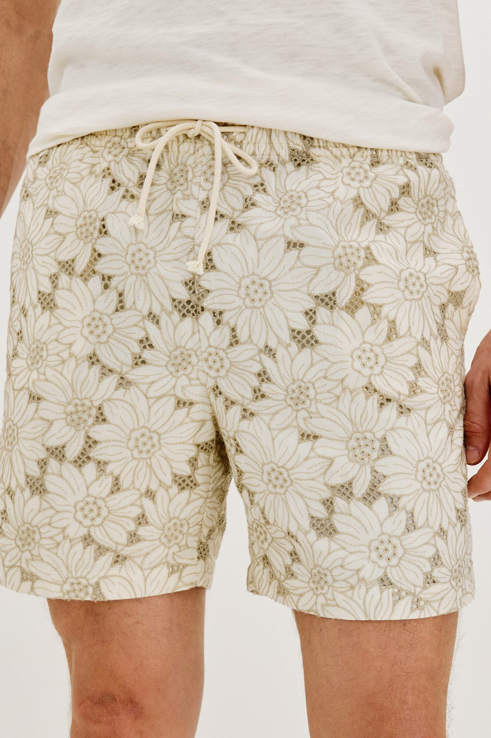 LOGAN SHORT - KHAKI WHITE SUNFLOWER| Rails discount