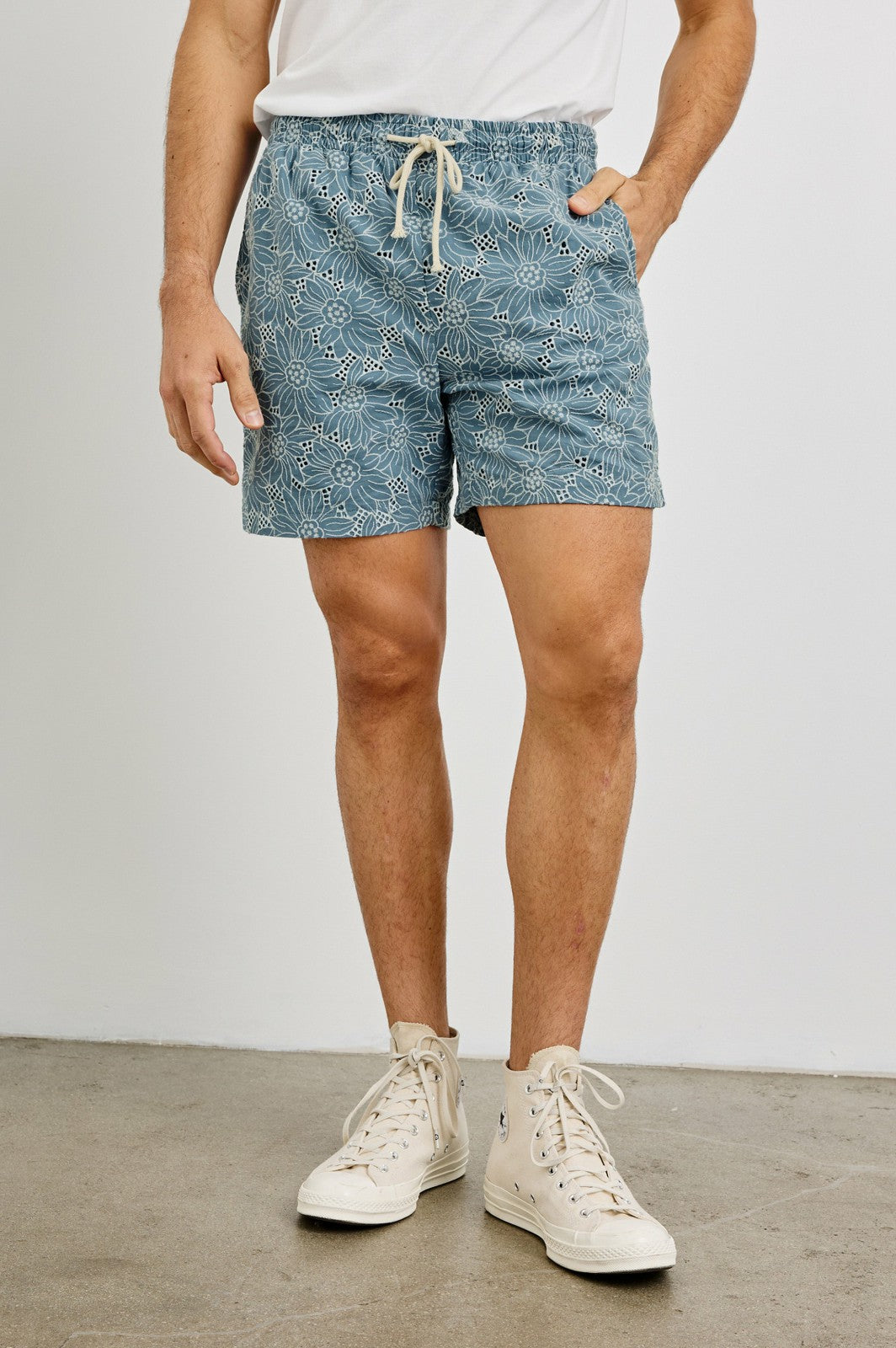 LOGAN SHORT - MULTI BLUE SUNFLOWER| Rails US