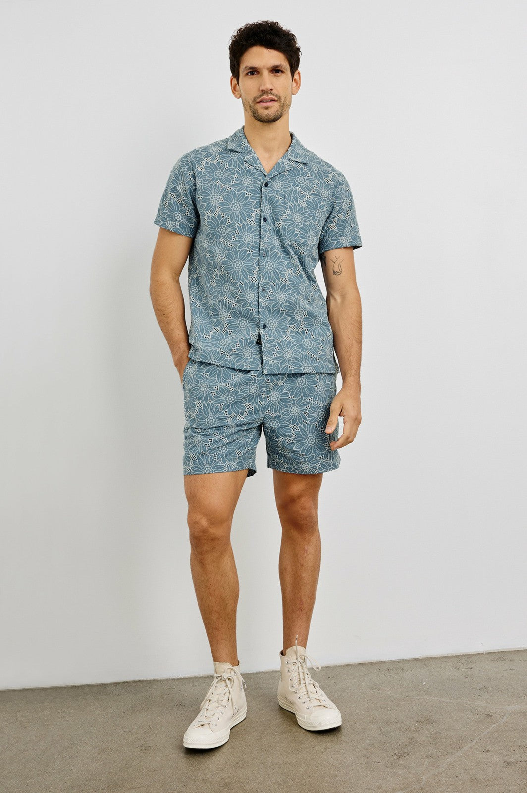 TYLER SHIRT - MULTI BLUE SUNFLOWER| Rails outlet
