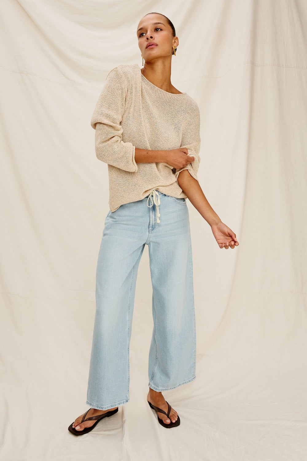 ANGELENO WIDE LEG CROP - SCUBA| Rails US