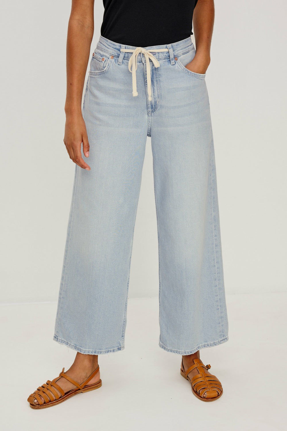 ANGELENO WIDE LEG CROP - SCUBA| Rails US