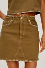 LAUREL SKIRT - SAFARI EMBROIDERED| Rails discount
