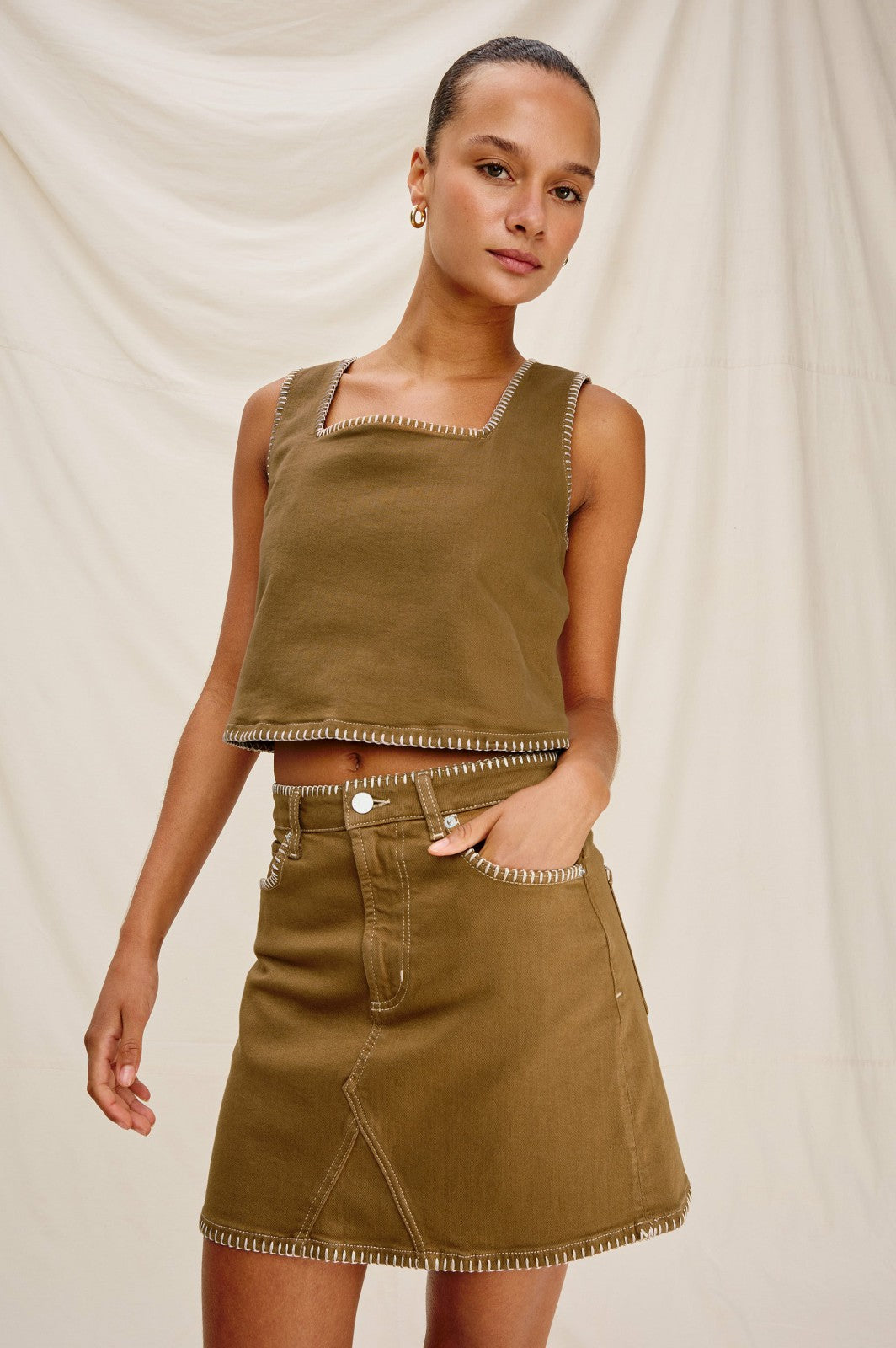 LAUREL SKIRT - SAFARI EMBROIDERED| Rails discount