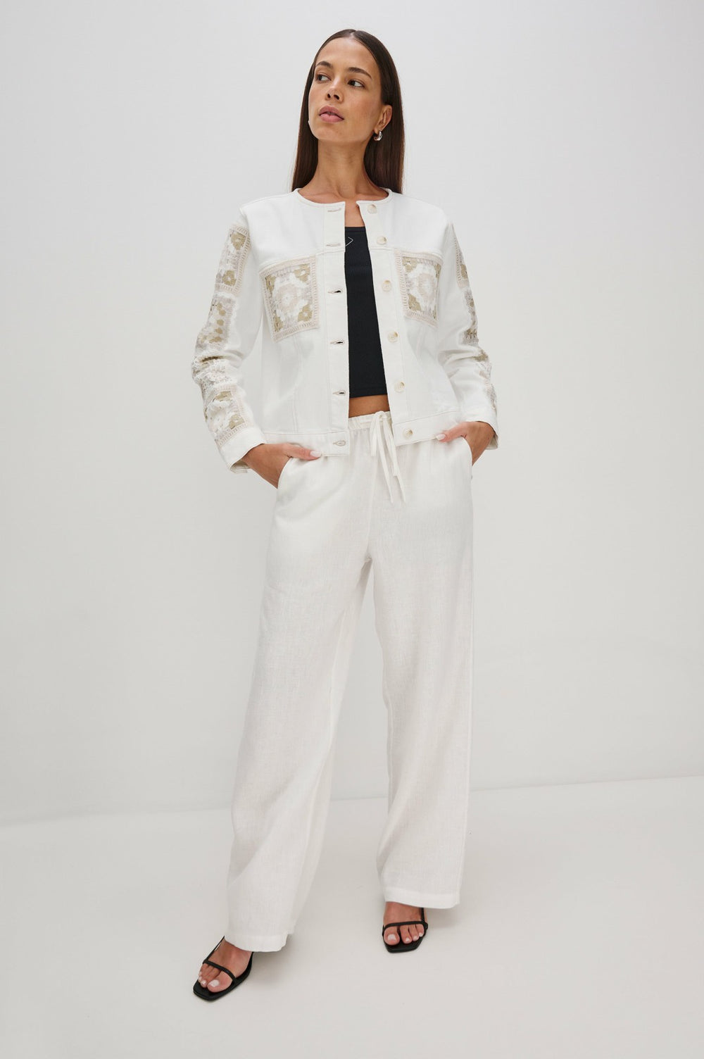 LIDO JACKET - VINTAGE ECRU CROCHET| Rails near me