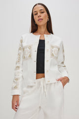LIDO JACKET - VINTAGE ECRU CROCHET| Rails near me