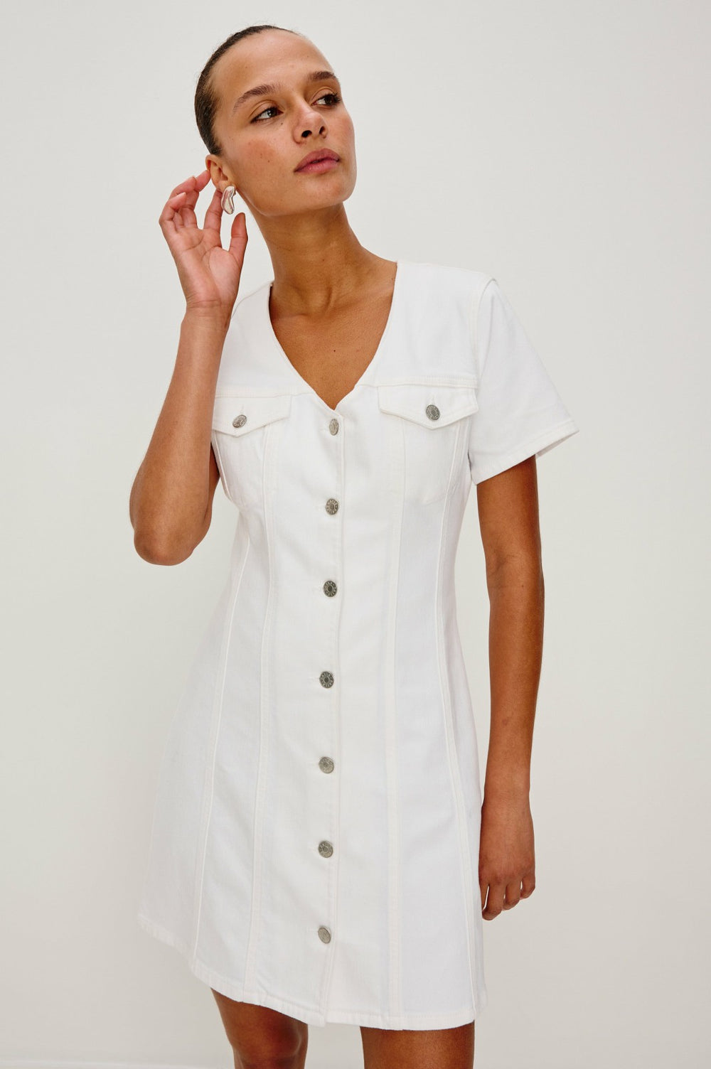 SARATOGA DRESS - SALT WHITE| Rails on sale