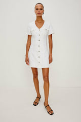 SARATOGA DRESS - SALT WHITE| Rails on sale
