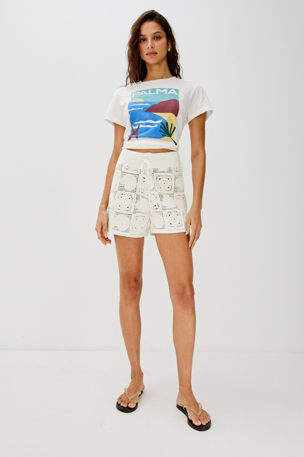 RAILS X LSPACE CATALINA SHORT - WHITE SEA SHELL CROCHET| Rails discount