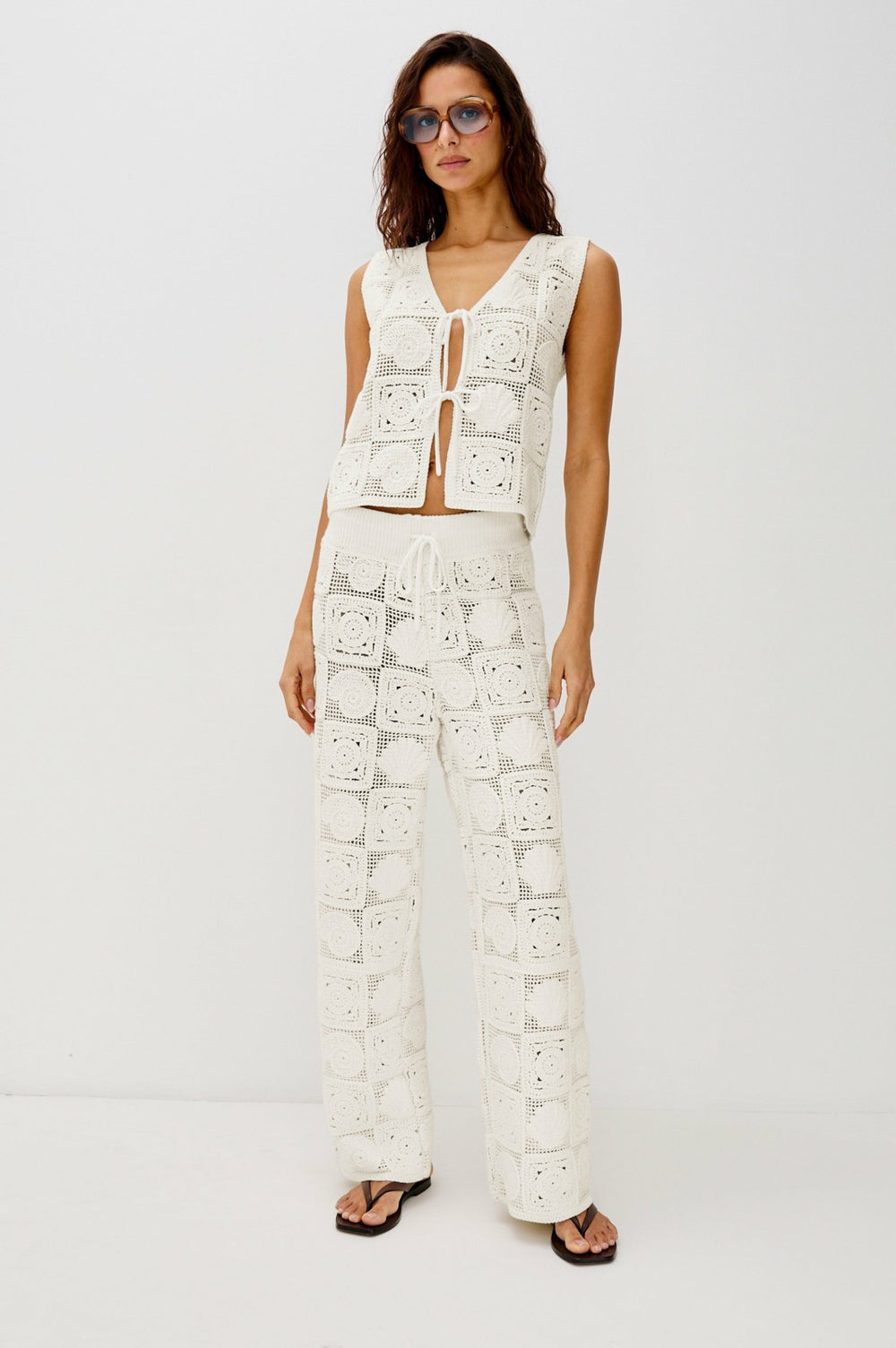 RAILS X LSPACE MAJA PANT - WHITE SEA SHELL CROCHET| Rails for sale
