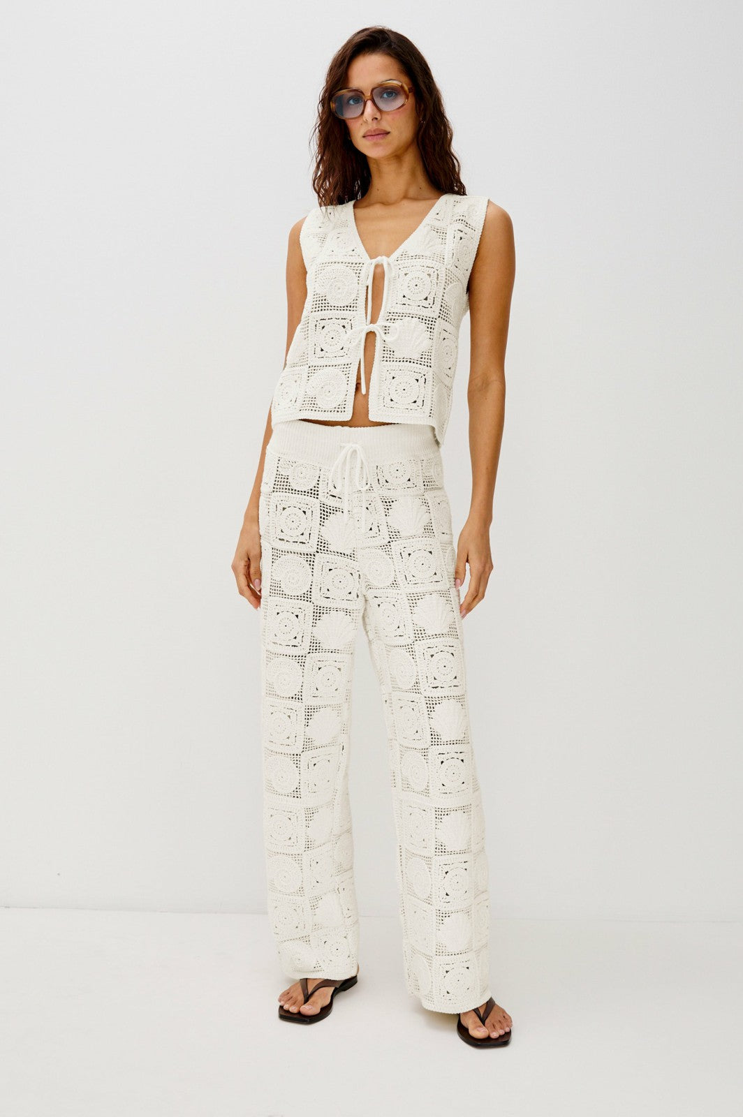 RAILS X LSPACE PAZ TOP - WHITE SEA SHELL CROCHET| Rails sale