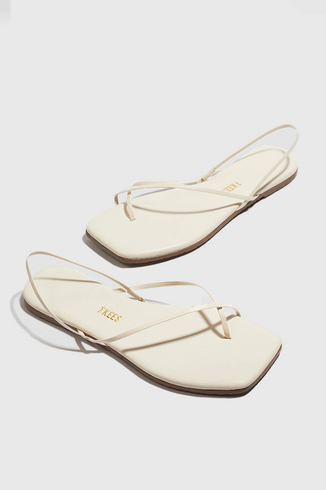 TKEES SQUARE TOE MILLIE SANDAL - CREAM| Rails online