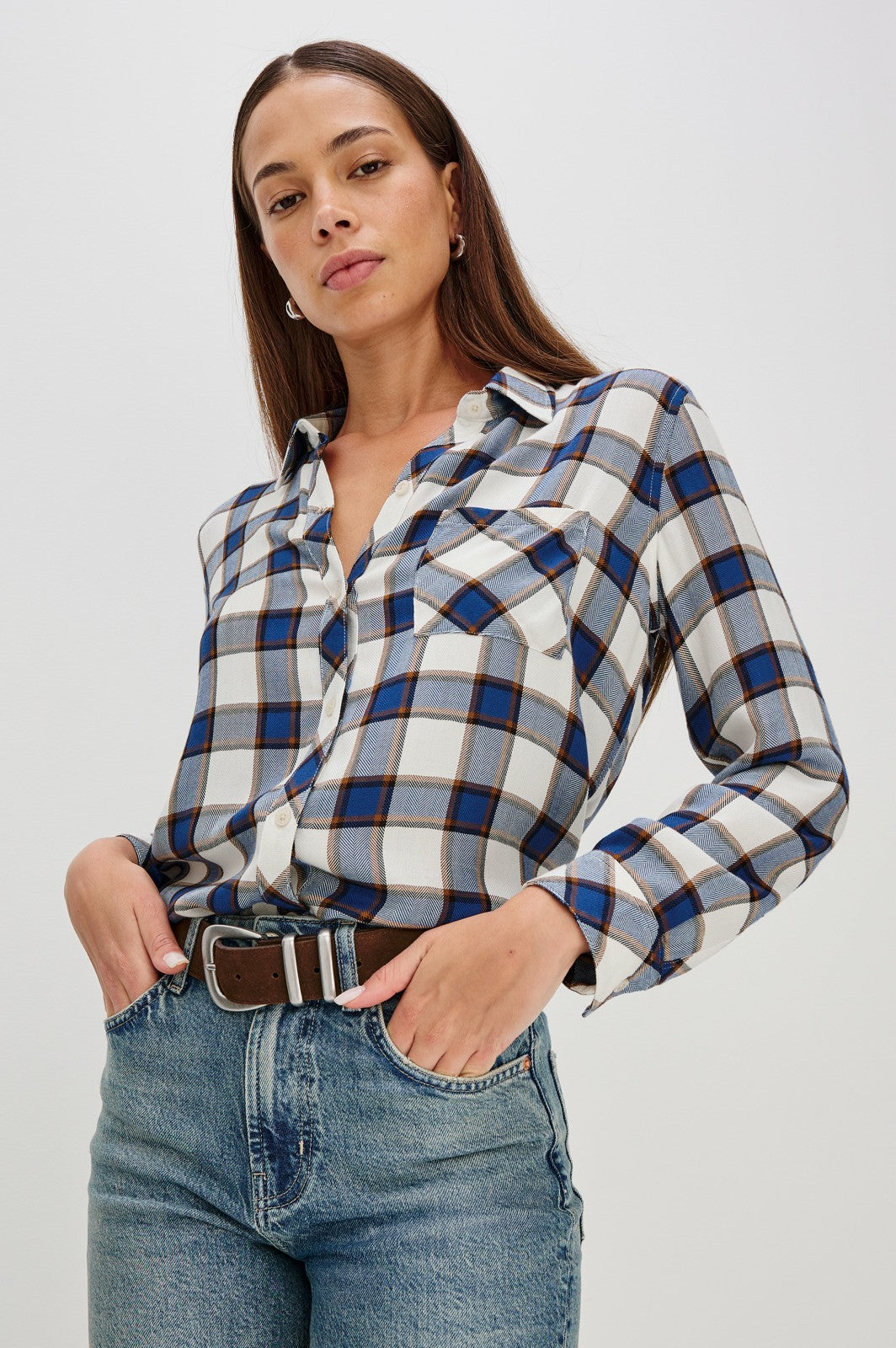 HUNTER SHIRT - GOLDEN COBALT| Rails for sale